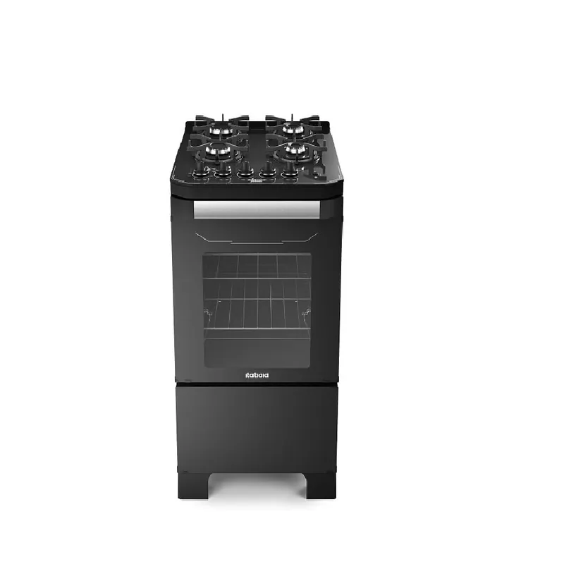 Fogão de Piso Itatiaia 4 Bocas Itamaster Preto – Bivolt