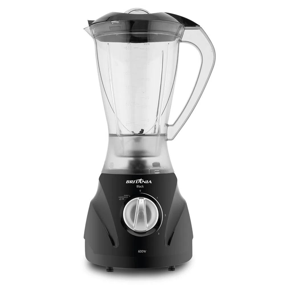 Liquidificador Britania 600W 2,1 Litros 3 Velocidades Black – 220 Volts