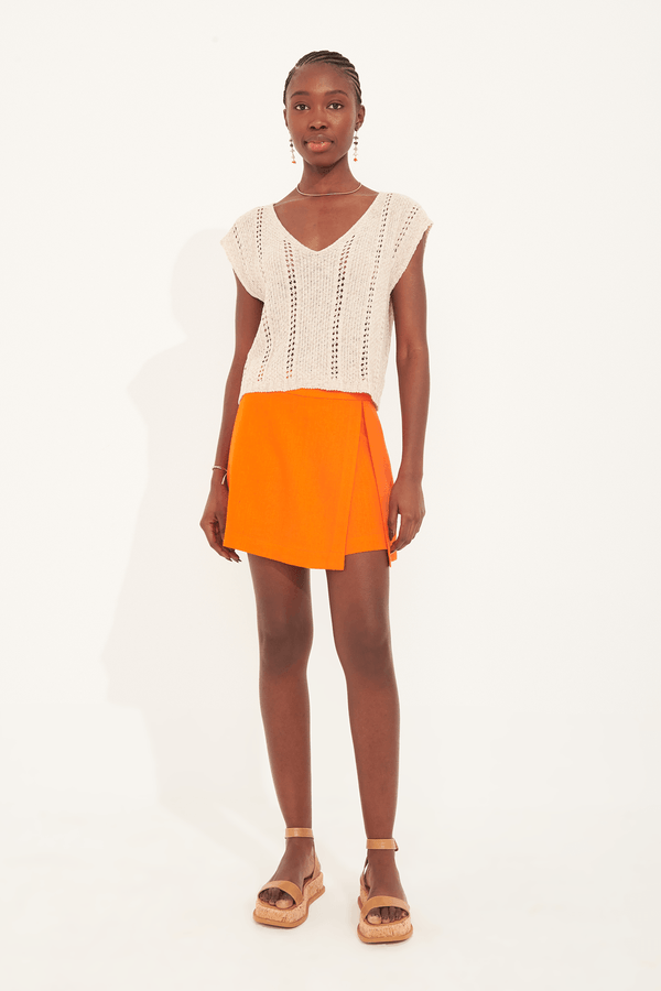 short saia maya curta fenda frente CORAL VIBES G