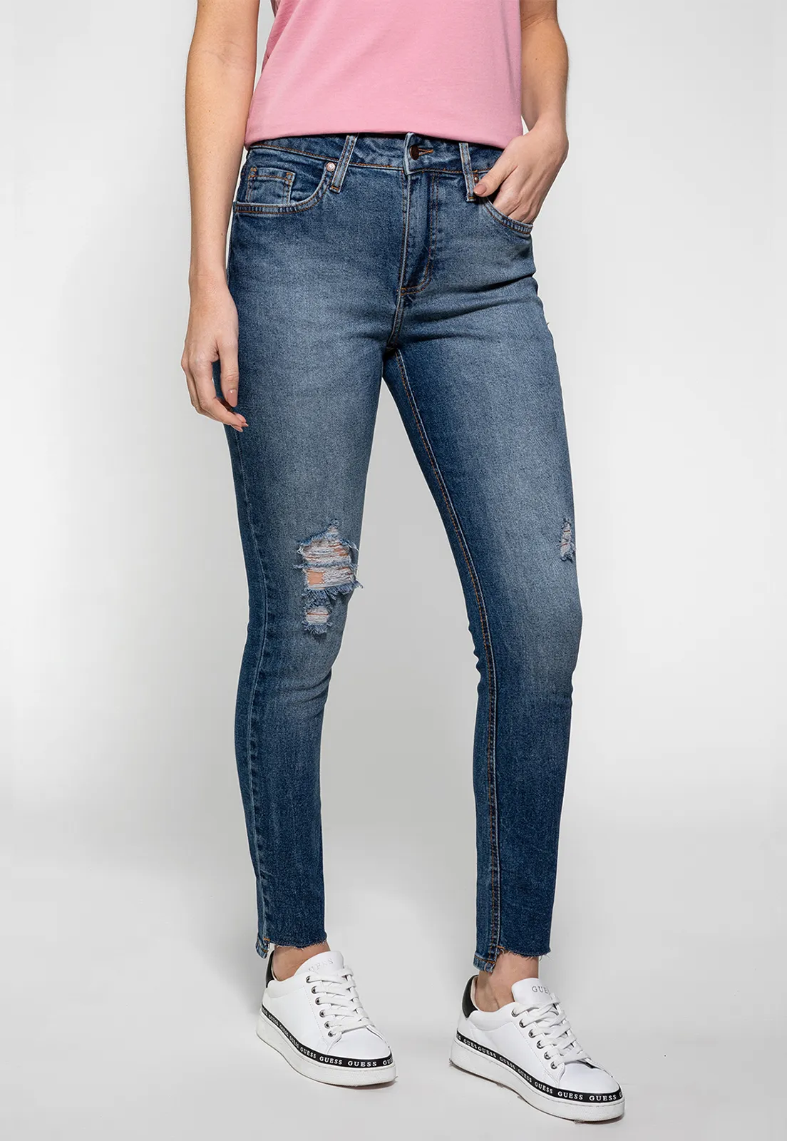 Calça Jeans Skinny 1981 Guess Azul