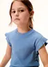 Blusa Infantil Menina Em Ribana - Azul 004