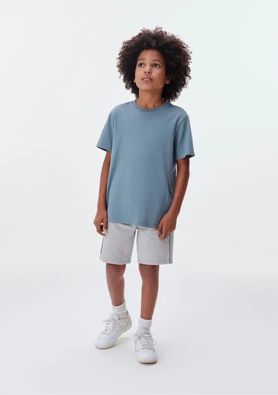 Bermuda Regular Com Bolsos Infantil Menino - Cinza 014