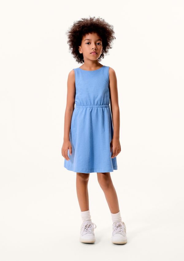 Vestido Infantil Curto Texturizado - Azul 016