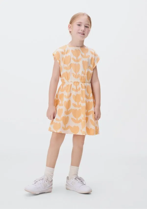 Vestido Curto Infantil - Laranja 006
