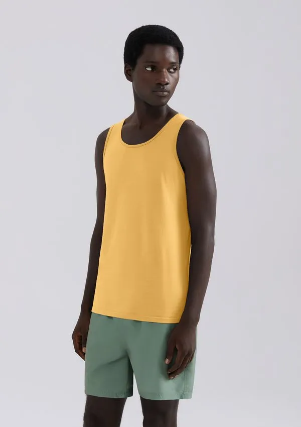 Regata Básica Masculina Slim - Amarelo P