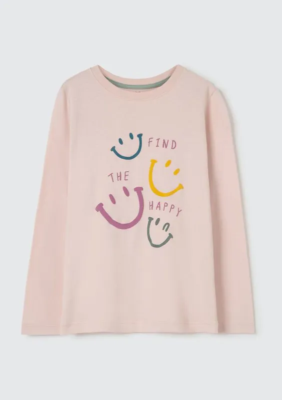Blusa Infantil Menina Manga Longa Com Estampa Hering Kids - Rosa 010