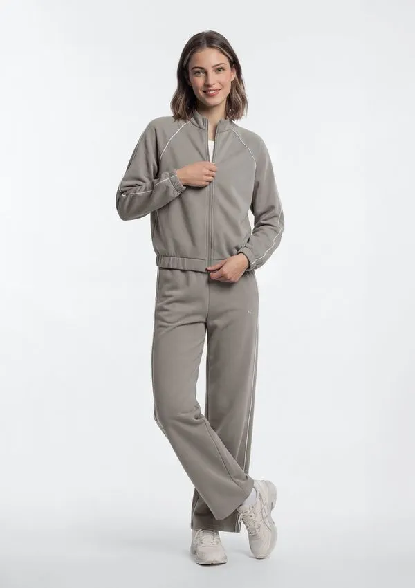 Jaqueta Esportiva Feminina Bomber Easy Care - Caqui P