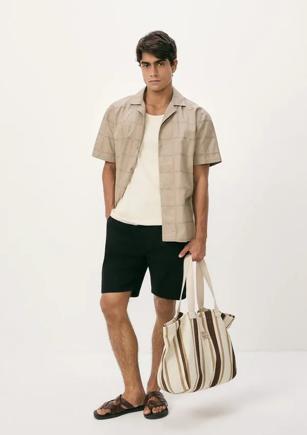 Bermuda Básica Masculina Jogger Em Sarja Moletom - Preto M