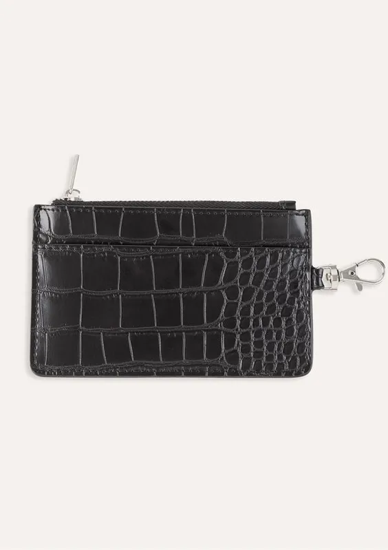 Carteira Feminina PU Croco - Preto UNI