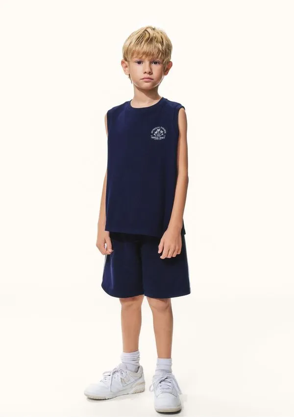 Conjunto Infantil Menino Regata e Shorts - Azul 016