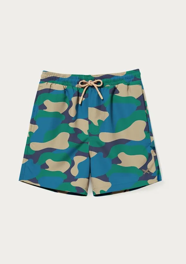 Shorts Infantil Menino Estampado - Verde 012