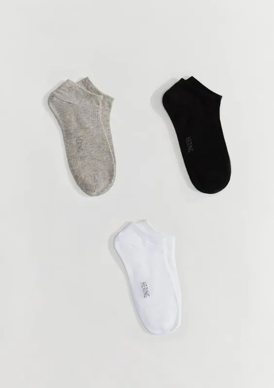 Kit 3 Pares De Meias Soquete Unissex - Multicolorido M
