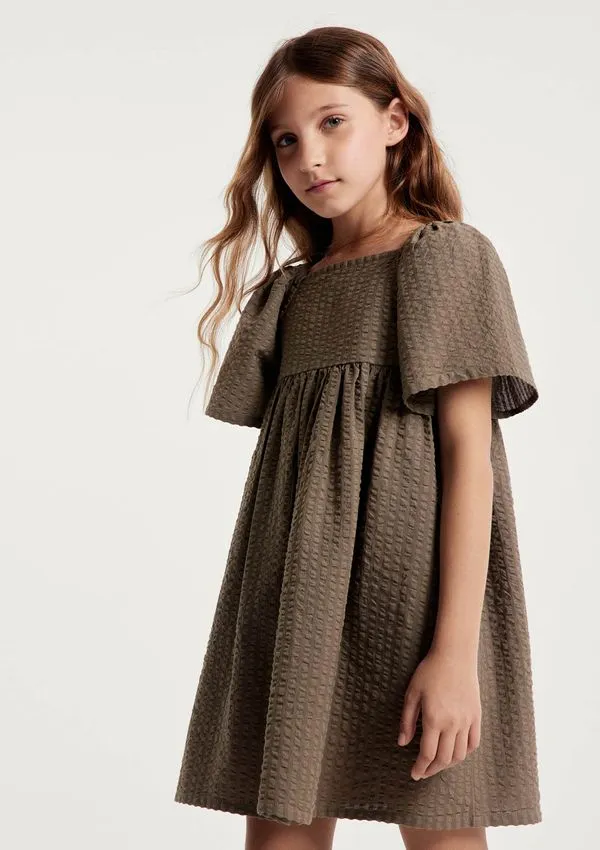 Vestido Infantil Menina Fio Tinto - Verde 012