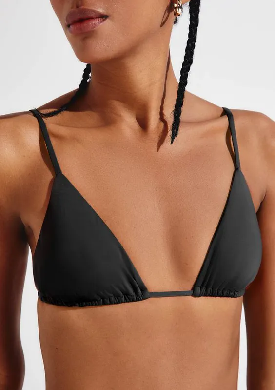 Top Biquíni Cortininha Com Fio LYCRA® - Preto G