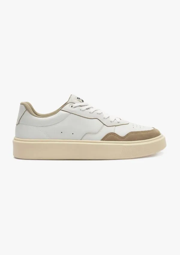 Tênis Masculino Retrô Camurça - Branco 044