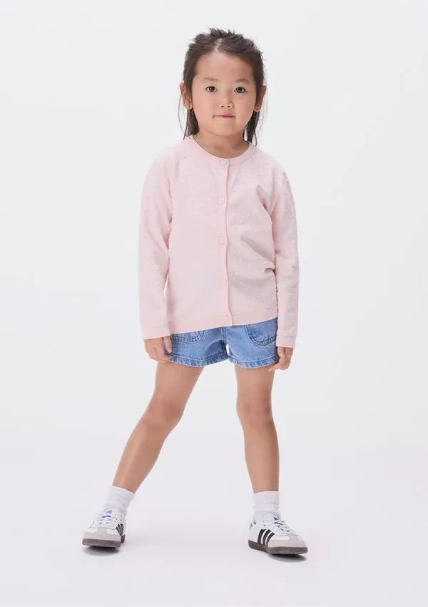 Shorts Jeans Infantil Menina Toddler - Azul 001