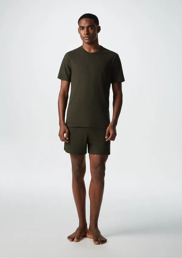 Pijama Curto Masculino Em Malha Flamê - Verde P