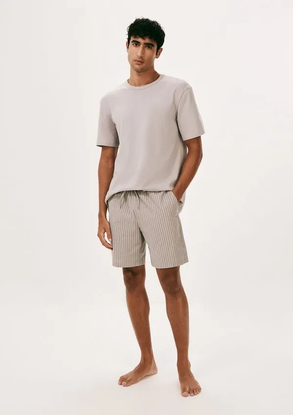 Pijama Masculino Curto Fio Tinto Comfort - Cinza M