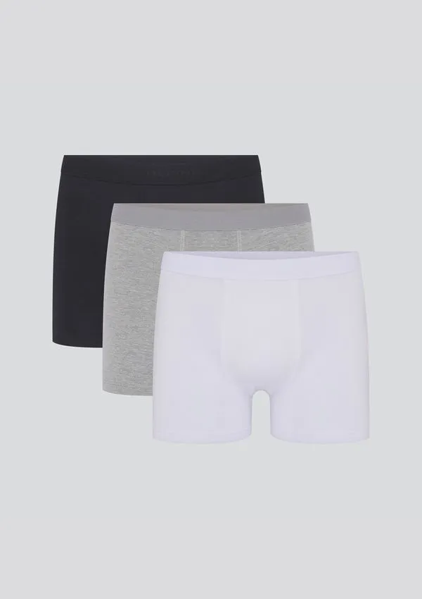 Kit 3 Cuecas Boxer Em Malha - Multicolorido XXG
