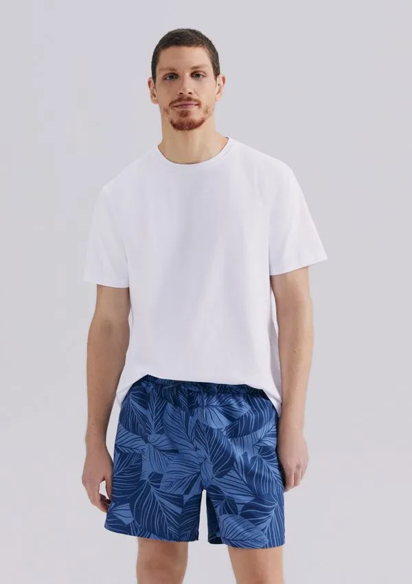 Shorts Praia Masculino Estampado - Azul XG