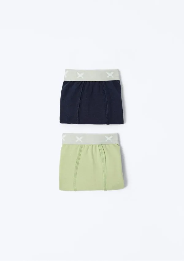 Kit 2 Cuecas Infantil Boxer - Multicolorido 016
