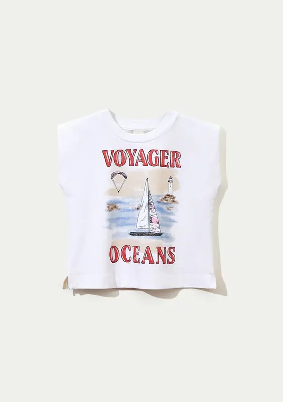 Regata Infantil Menina Muscle Tee Super Cotton - Branco 004