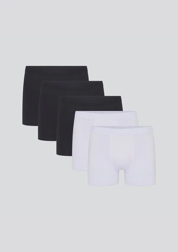 Kit 5 Cuecas Boxer Em Malha - Multicolorido M