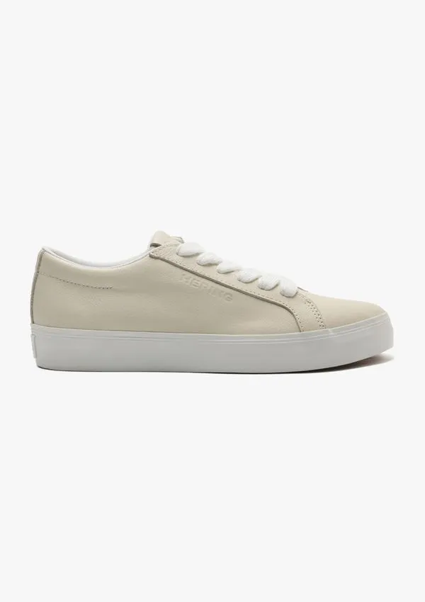 Tênis Masculino Casual Couro - Bege 044