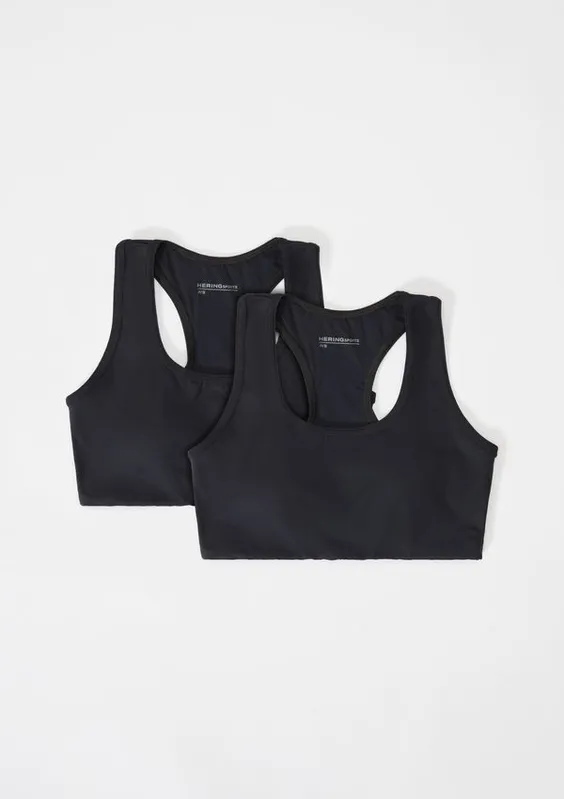 Kit Com 2 Tops Esportivos Feminino Nadador - Preto P