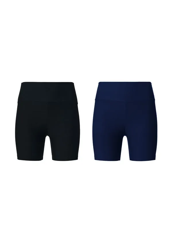 Kit 2 Bermudas Esportivas Femininas - Multicolorido XG