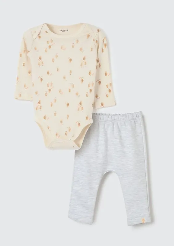 Conjunto Longo Bebê Menino Estampado - Amarelo 24M