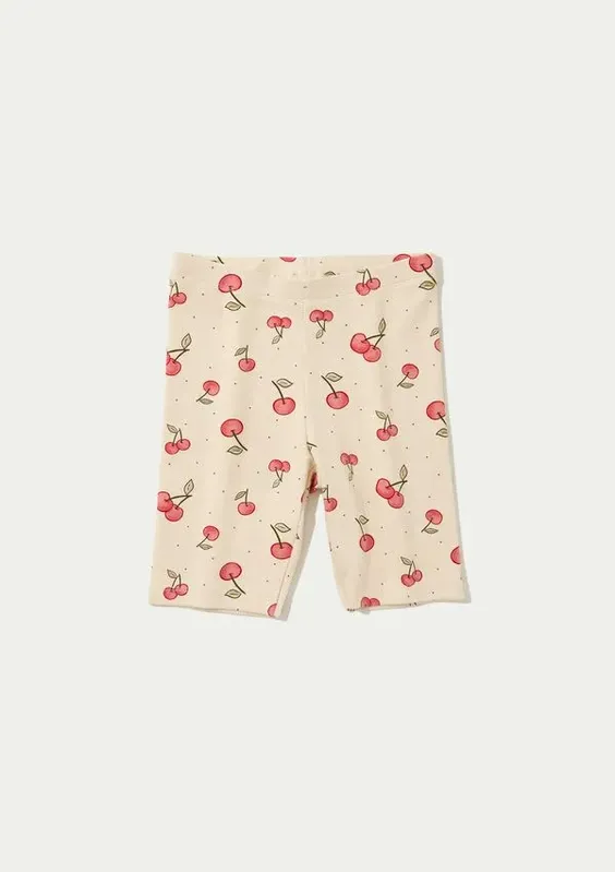 Bermuda Infantil Menina Ciclista Estampada - Off white 014