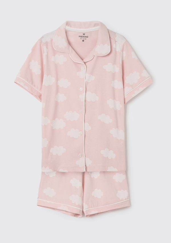Pijama Infantil Menina Curto Estampado - Rosa 004