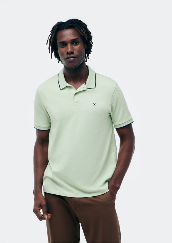 Camisa Polo Básica Masculina Super Cotton Com Bordado - Verde XG