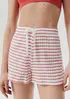 Shorts Avulso Em Ribana Canelada - Vermelho XG