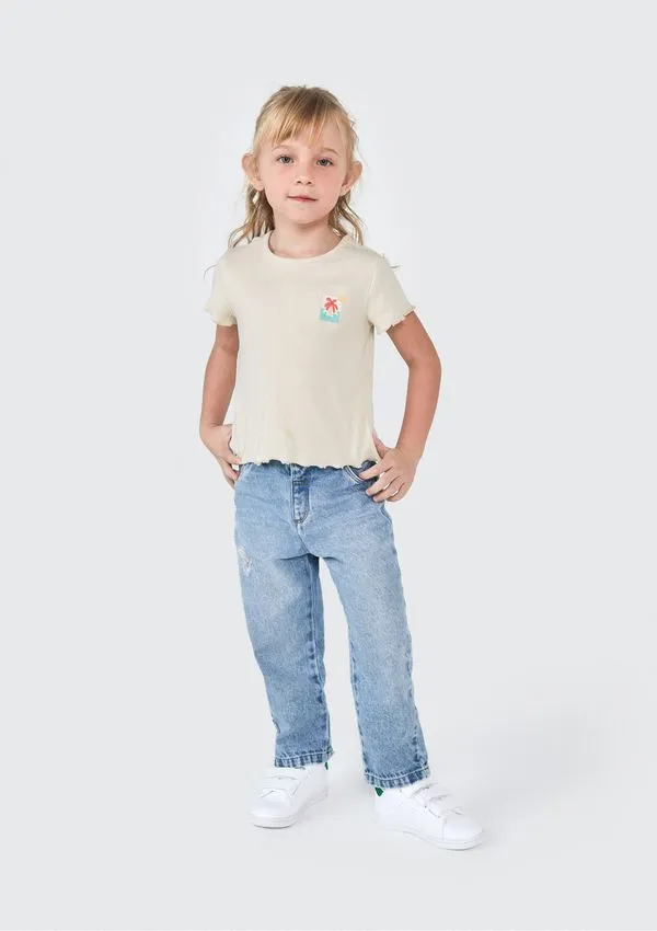 Calça Jeans Infantil Unissex Toddler - Azul 001