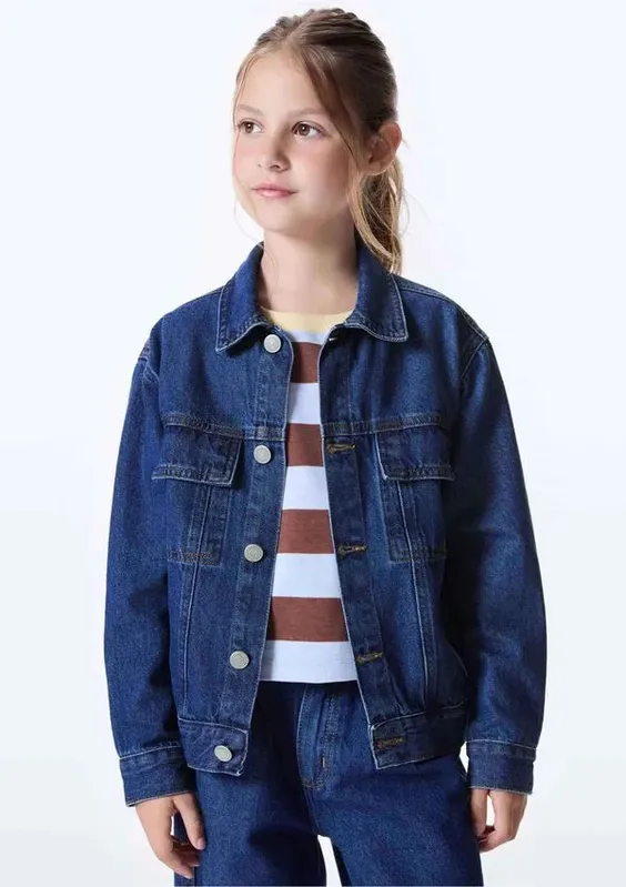 Jaqueta Infantil Oversized Jeans - Azul 005