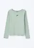 Blusa Manga Longa Infantil Menina Em Ribana - Verde 012