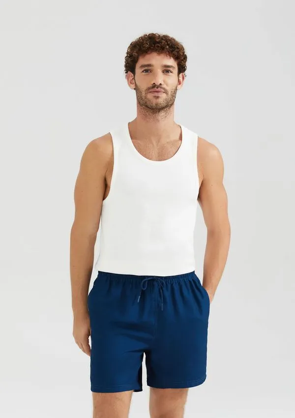 Shorts Praia Básico Masculino - Azul P