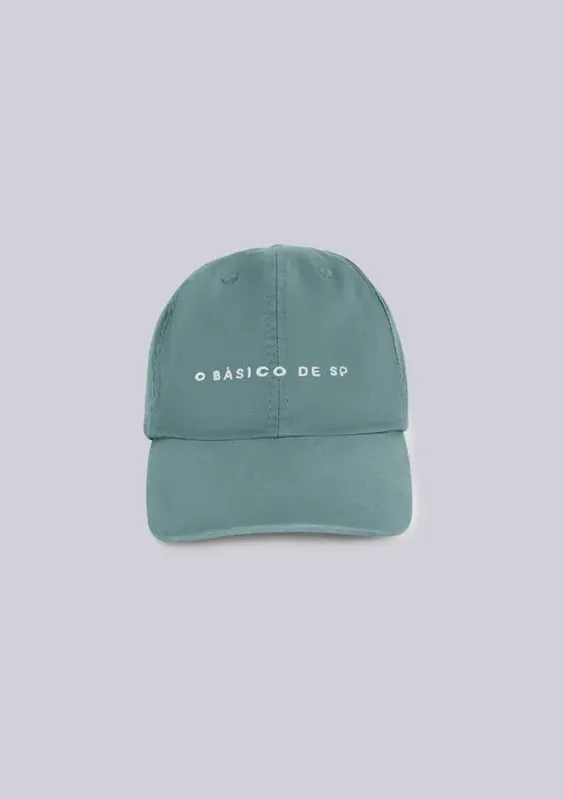 Boné Masculino Aba Curva Com Bordado - Verde UNI