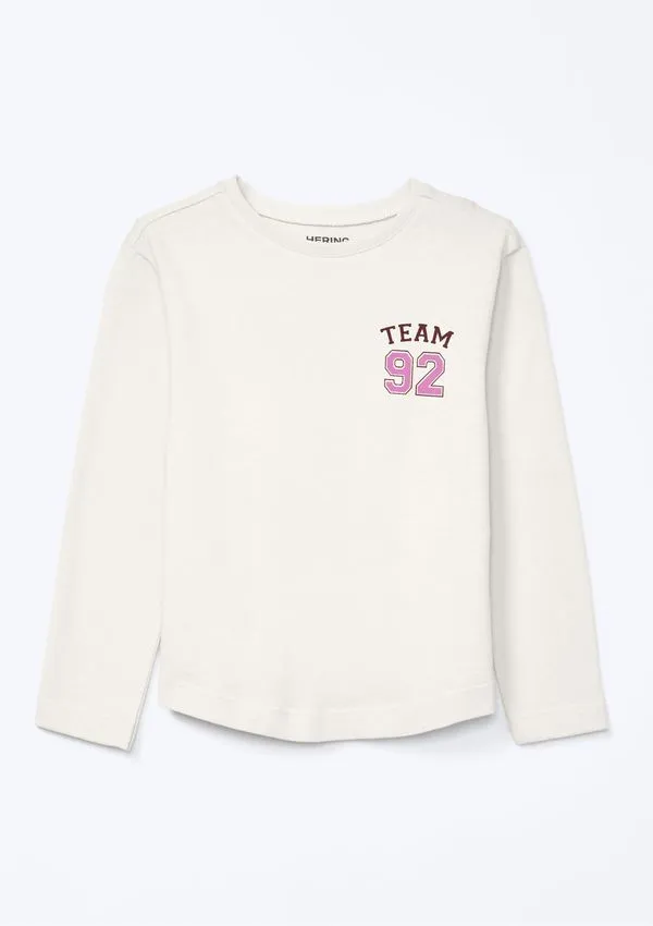 Blusa Infantil Menina Toddler Com Estampa - Off white 001