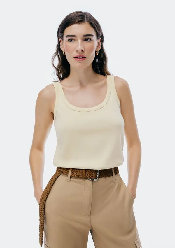 Regata Feminina Decote U - Amarelo M
