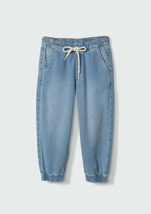 Calça Jeans Infantil Menino Toddler Jogger - Azul 002