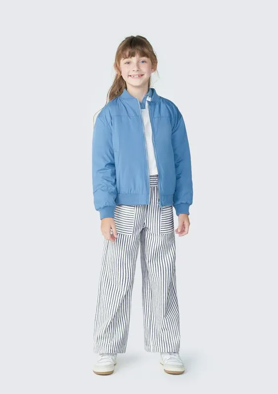 Jaqueta Infantil Unissex Com Gola Alta - Azul 010