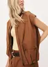 Colete Feminino Cargo Empapelado - Marrom M