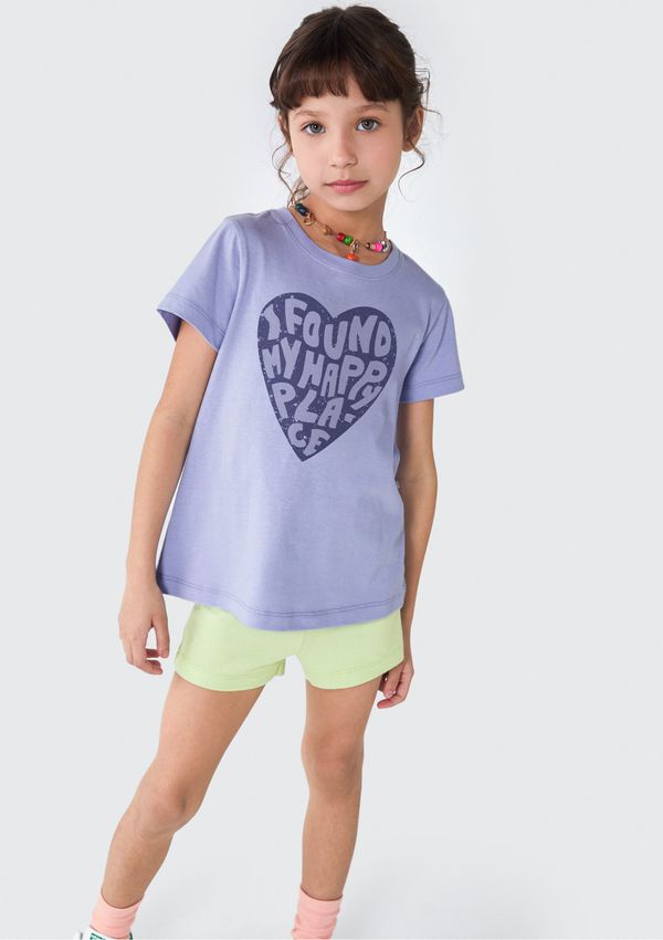 Shorts Curto Básico Infantil Menina - Verde 006