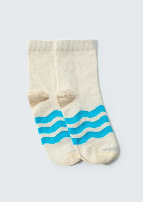 Meia Infantil Unissex Cano Médio Hering Kids - Off white XG