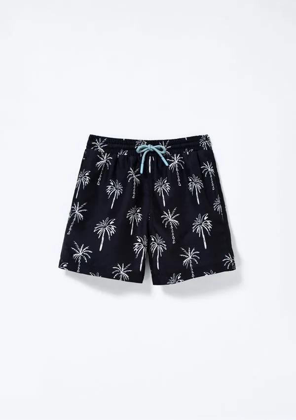 Shorts Infantil Menino Estampado - Preto 016