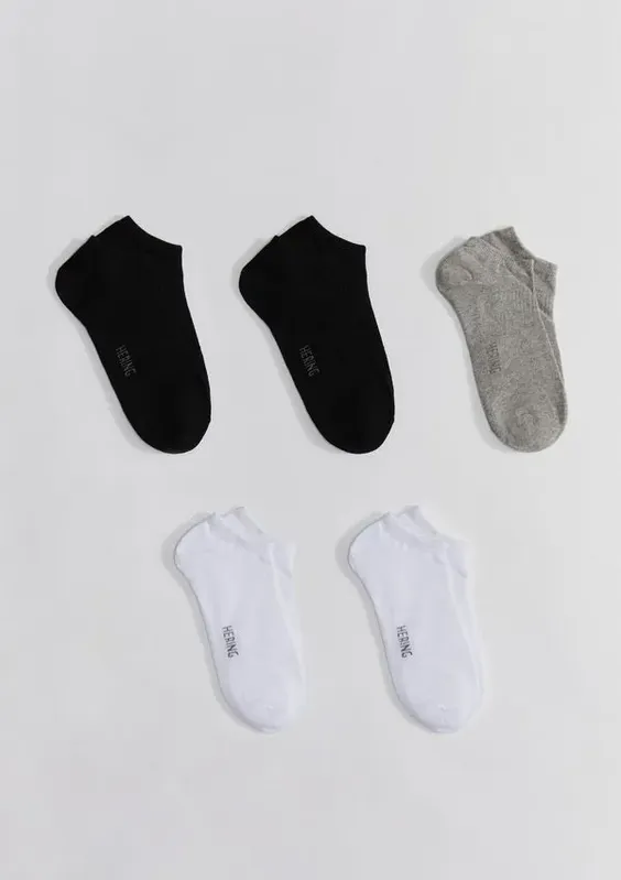 Kit 5 Pares De Meias Soquete Unissex - Multicolorido M