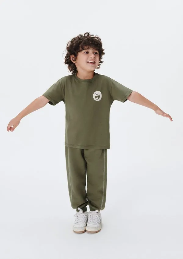 Conjunto Infantil Menino Toddler Com Estampa - Verde 001